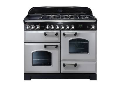 Rangemaster CDL110DFFRPC - 110cm Classic Deluxe Dual Fuel Royal Pearl Chrome Range Cooker 100650