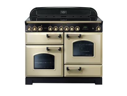 Rangemaster CDL110ECCRB - 110cm Classic Deluxe Electric Ceramic Cream Brass Range Cooker 81350