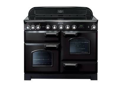 Rangemaster CDL110EIBLC - 110cm Classic Deluxe Electric Induction Black Chrome Range Cooker 90380