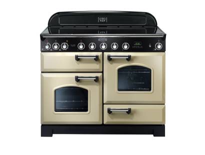Rangemaster CDL110EICRC - 110cm Classic Deluxe Electric Induction Cream Chrome Range Cooker 90390