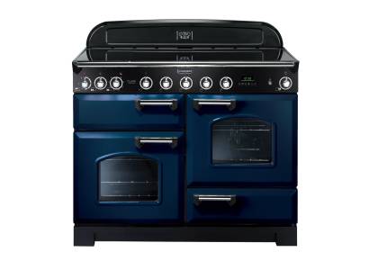 Rangemaster CDL110EIRBC - 110cm Classic Deluxe Electric Induction Regal Blue Chrome Range Cooker 113090