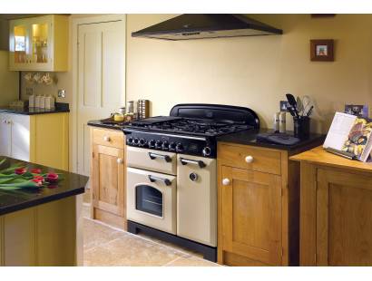 Rangemaster CDL90DFFBLB Black Brass Range Cooker