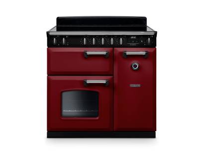Rangemaster CL90EIPBORCM1 Classic 90cm induction range cooker in bordeaux with chrome trim