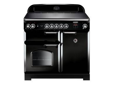 Rangemaster CLA100ECBLC - 100cm Classic Electric Ceramic Black Chrome Range Cooker 117600