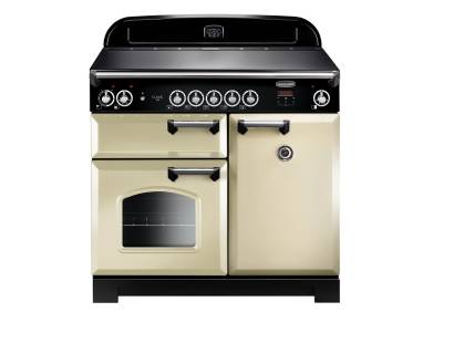 Rangemaster CLA100EICRC - 100cm Classic Electric Induction Cream Chrome Range Cooker 117130