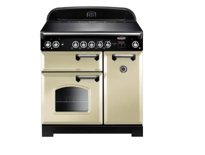 Rangemaster CLA90ECCRC - 90cm Classic Electric Ceramic Cream Chrome Range Cooker 117430