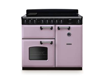 Rangemaster CLDL100EIPHTHCM1 100cm Classic Deluxe Induction Range Cooker in heather with chrome trim