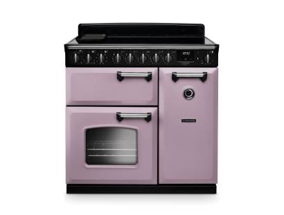 Rangemaster CLDL90EIPHTHCM1 90cm Classic Deluxe Induction Range Cooker in Heather with Chrome Trim
