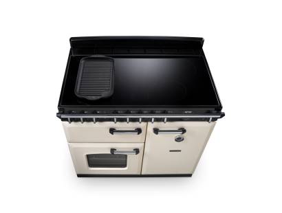 Rangemaster Classic Deluxe 100cm induction range cooker with five-zone hob and twin ovens