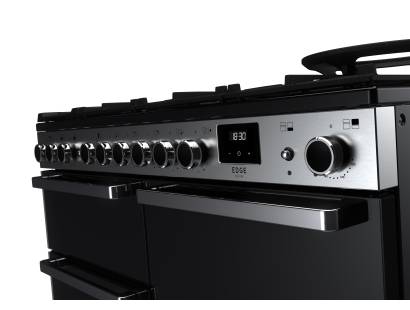 Rangemaster EDDLB110DFGBLKCM1 Edge Deluxe Dual Fuel Range Cooker