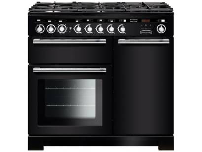 Rangemaster EDL100DFFBLC - 100cm Encore Deluxe Dual Fuel Black Chrome Range Cooker 117220