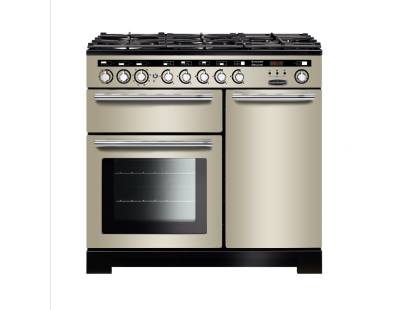 Rangemaster EDL100DFFIVC - 100cm Encore Deluxe Dual Fuel Ivory Chrome Range Cooker 117240