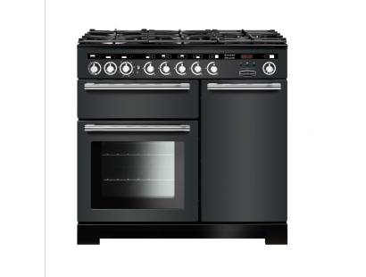 Rangemaster EDL100DFFSLC - 100cm Encore Deluxe Dual Fuel Slate Chrome Range Cooker 117230