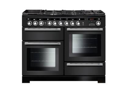 Rangemaster EDL110DFFCBC - 110cm Encore Deluxe Dual Fuel Charcoal Black Chrome Range Cooker 127660