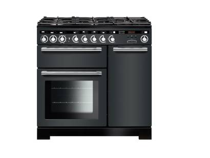 Rangemaster EDL90DFFSLC - 90cm Encore Deluxe Dual Fuel Slate Chrome Range Cooker 117190