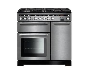 Rangemaster EDL90DFFSSC - 90cm Encore Deluxe Dual Fuel Stainless Steel Chrome Range Cooker 117210