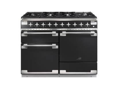 Rangemaster ELS110DFFCB - 110cm Elise Dual Fuel Charcoal Black Range Cooker 126880