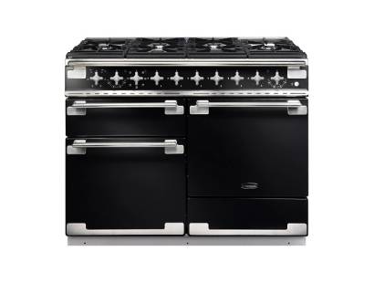 Rangemaster ELS110DFFGB - 110cm Elise Dual Fuel Gloss Black Range Cooker 94200