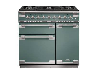 Rangemaster ELS90DFFMG - 90cm Elise Dual Fuel Mineral Green Range Cooker 127110