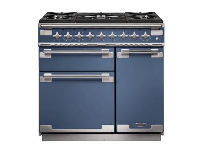 Rangemaster ELS90DFFSB - 90cm Elise Dual Fuel Stone Blue Range Cooker 127100