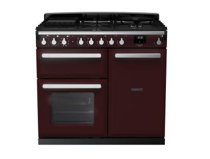 Rangemaster ESDL100DFPBORCM1 - 100cm Estel Deluxe Dual Fuel Bordeaux Chrome Range Cooker 15081