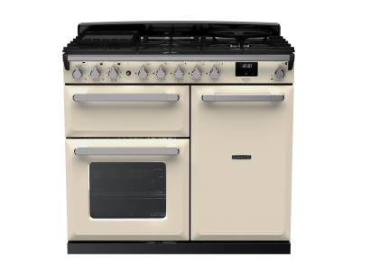 Rangemaster ESDL100DFPPCRCM1 - 100cm Estel Deluxe Dual Fuel Pale Cream Chrome Range Cooker 15080