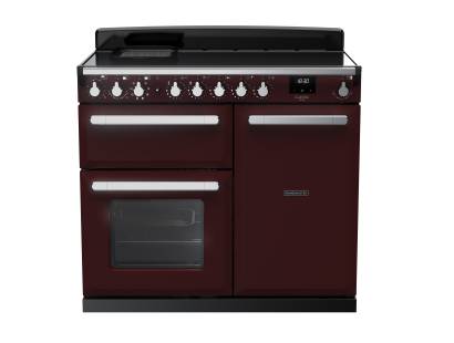 Rangemaster ESDL100EIPBORCM1 - 100cm Estel Deluxe Induction Bordeaux Chrome Range Cooker 15115