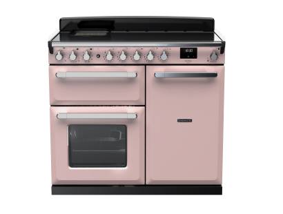Rangemaster ESDL100EIPPPKCM1 - 100cm Estel Deluxe Induction Pale Pink Chrome Range Cooker 15118