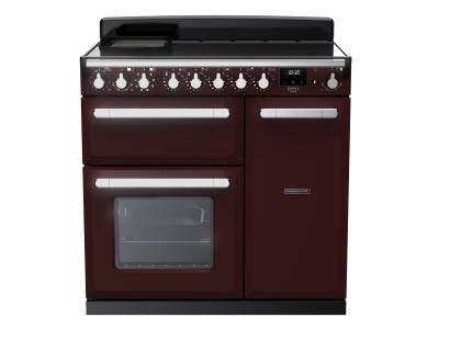 Rangemaster ESDL90EIPBORCM1 - 90cm Estel Deluxe Induction Bordeaux Chrome Range Cooker 15030