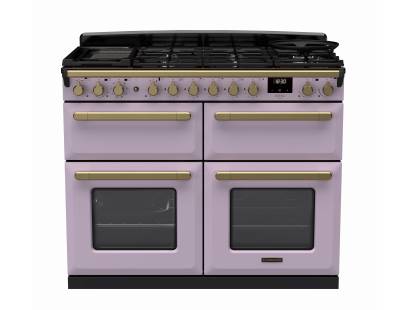 Rangemaster ESDLB110DFPHTHAB1 - 110cm Estel Deluxe Dual Fuel Heather Antique Brass Range Cooker 18243