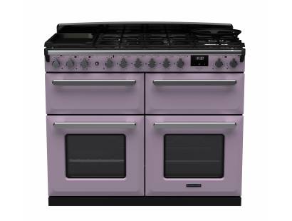 Rangemaster ESDLB110DFPHTHCM1 - 110cm Estel Deluxe Dual Fuel Heather Chrome Range Cooker 17875