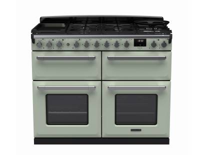 Rangemaster ESDLB110DFPMNTCM1 - 110cm Estel Deluxe Dual Fuel Mint Chrome Range Cooker 15255