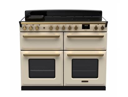 Rangemaster ESDLB110DFPPCRAB1 - 110cm Estel Deluxe Dual Fuel Pale Cream Antique Brass Range Cooker 18146