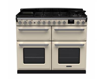 Rangemaster ESDLB110DFPPCRCM1 - 110cm Estel Deluxe Dual Fuel Pale Cream Chrome Range Cooker 15250