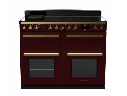 Rangemaster ESDLB110EIPBORAB11 - 110cm Estel Deluxe Induction Bordeaux Antique Brass Range Cooker 18168