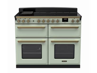 Rangemaster ESDLB110EIPMNTAB1 - 110cm Estel Deluxe Induction Mint Antique Brass Range Cooker 18171