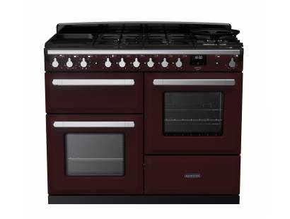 Rangemaster ESDLO110DFPBORCM1 - 110cm Estel Deluxe Dual Fuel Bordeaux Chrome Range Cooker 15149