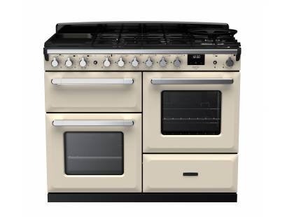 Rangemaster ESDLO110DFPPCRCM1 - 110cm Estel Deluxe Dual Fuel Pale Cream Chrome Range Cooker 15148
