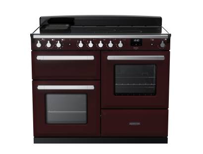 Rangemaster ESDLO110EIPBORCM1 - 110cm Estel Deluxe Induction Bordeaux Chrome Range Cooker 15200