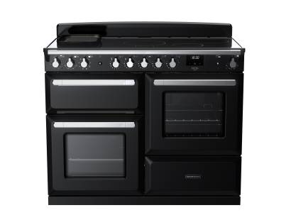 Rangemaster ESDLO110EIPGBLCM1 - 110cm Estel Deluxe Induction Gloss Black Chrome Range Cooker 15197
