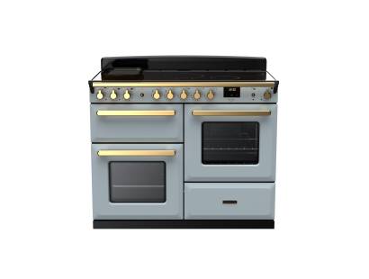 Rangemaster ESDLO110EIPMSBAB1 - 110cm Estel Deluxe Induction Misty Blue Antique Brass Range Cooker 18127