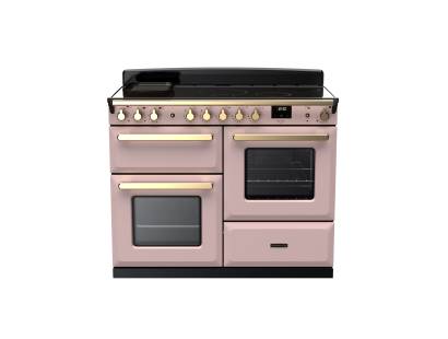 Rangemaster ESDLO110EIPPPKAB1 - 110cm Estel Deluxe Induction Pale Pink Antique Brass Range Cooker 18128