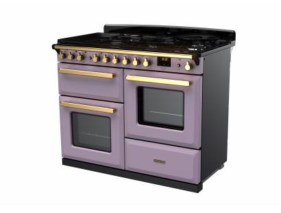 Rangemaster Estel Deluxe 110 Dual Fuel Heather Antique Brass Range Cooker