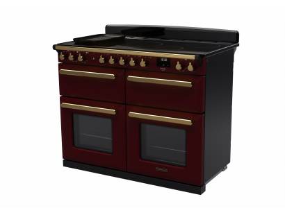 Rangemaster Estel Deluxe 110 Induction Bordeaux Antique Brass Range Cooker