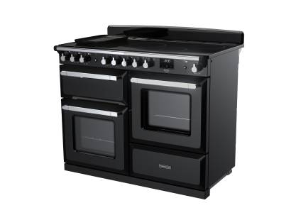 Rangemaster Estel Deluxe 110 Induction Gloss Black Chrome Range Cooker