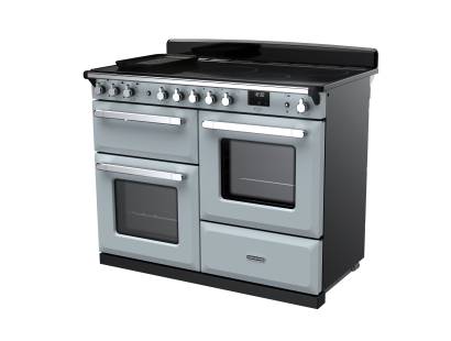 Rangemaster Estel Deluxe 110 Induction Misty Blue Chrome Range Cooker 