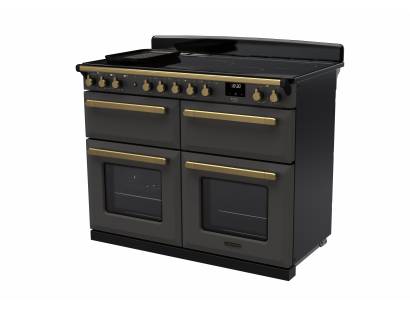 Rangemaster ESDLB110EIPSLTAB1 - 110cm Estel Deluxe Induction Slate Antique Brass Range Cooker 18166