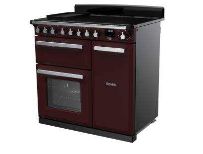 Rangemaster Estel Deluxe 90cm Induction Bordeaux Chrome Range Cooker 15030
