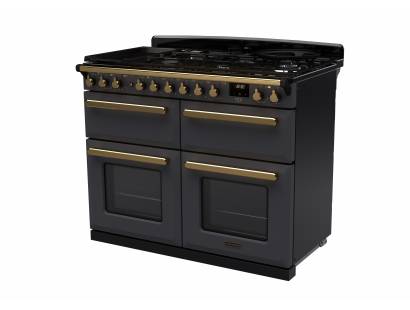Rangemaster Estel Deluxe Dual Fuel Slate Antique Brass Range Cooker 18145