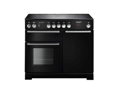 Rangemaster INF100EIBL - 100cm Infusion Electric Induction Black Range Cooker 116430